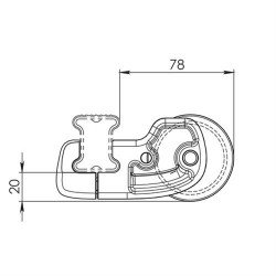 ROLLER ΓΙΑ ΜΠΑΡΕΣ ΜΑΥΡΕΣ Κ-0 L64CM-Nordrive-N11000 ROLLER ΓΙΑ ΜΠΑΡΕΣ ΜΑΥΡΕΣ Κ-0 L64CM-Nordrive-N11000
