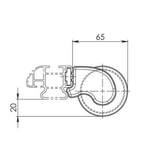 ROLLER ΓΙΑ ΜΠΑΡΕΣ ΑΛΟΥΜΙΝΙΟΥ 64 cm-Nordrive-N11030 ROLLER ΓΙΑ ΜΠΑΡΕΣ ΑΛΟΥΜΙΝΙΟΥ 64 cm-Nordrive-N11030