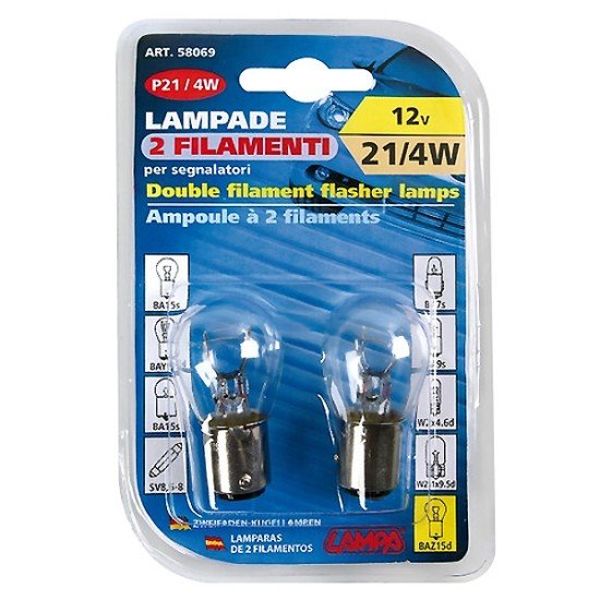 ΛΑΜΠΑ P21/4W BAZ15d ΔΙΠΟΛΙΚΗ ΠΑΡΑΚΕΝΤΡΗ-Lampa-L5806.9 ΛΑΜΠΑ P21/4W BAZ15d ΔΙΠΟΛΙΚΗ ΠΑΡΑΚΕΝΤΡΗ-Lampa-L5806.9