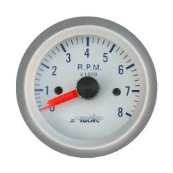 ΣΤΡΟΦΟΜΕΤΡΟ ΛΕΥΚΟ 0-8.000rpm-Simoni Racing-ΟΡΓ/TM/SB ΣΤΡΟΦΟΜΕΤΡΟ ΛΕΥΚΟ 0-8.000rpm-Simoni Racing-ΟΡΓ/TM/SB