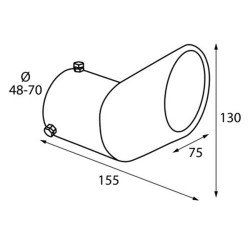 ΑΚΡΟ ΕΞΑΤΜΙΣΗΣ TS-29 Φ48-70-Lampa-L6008.3 ΑΚΡΟ ΕΞΑΤΜΙΣΗΣ TS-29 Φ48-70-Lampa-L6008.3