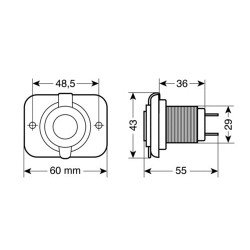 ΠΡΙΖΑ ΦΟΡΤΙΣΗΣ USB ΜΕ ΚΑΠΑΚΙ EXT-7 12/24V-Lampa-3900.6-LM ΠΡΙΖΑ ΦΟΡΤΙΣΗΣ USB ΜΕ ΚΑΠΑΚΙ EXT-7 12/24V-Lampa-3900.6-LM