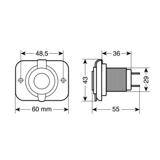 ΠΡΙΖΑ ΦΟΡΤΙΣΗΣ USB ΜΕ ΚΑΠΑΚΙ EXT-7 12/24V-Lampa-3900.6-LM ΠΡΙΖΑ ΦΟΡΤΙΣΗΣ USB ΜΕ ΚΑΠΑΚΙ EXT-7 12/24V-Lampa-3900.6-LM