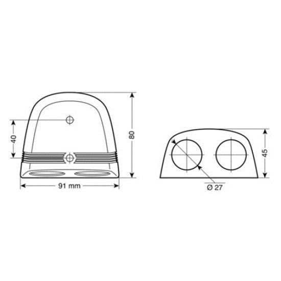 ΒΑΣΗ ΔΙΠΛΗ ΓΙΑ ΠΡΙΖΕΣ ΕΧΤ 91x80mm-Lampa-3900.9-LM ΒΑΣΗ ΔΙΠΛΗ ΓΙΑ ΠΡΙΖΕΣ ΕΧΤ 91x80mm-Lampa-3900.9-LM