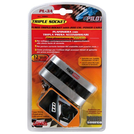 ΑΝΤΑΠΤΟΡΑΣ ΑΝΑΠΤΗΡΑ ΤΡΙΠΛΟΣ 12V-Lampa-L3908.3/T ΑΝΤΑΠΤΟΡΑΣ ΑΝΑΠΤΗΡΑ ΤΡΙΠΛΟΣ 12V-Lampa-L3908.3/T