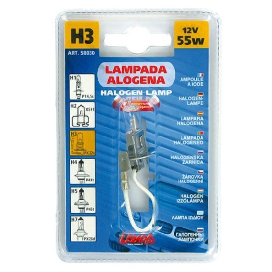 H3 ΑΛΟΓΟΝΟΥ 12V/55W 42mm PK22s-Lampa-L5803.0 H3 ΑΛΟΓΟΝΟΥ 12V/55W 42mm PK22s-Lampa-L5803.0