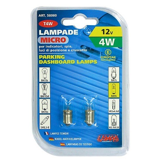 ΛΑΜΠΑ ΜΙΝΙΟΝ 12V/4W (T4W)-Lampa-L5808.0 ΛΑΜΠΑ ΜΙΝΙΟΝ 12V/4W (T4W)-Lampa-L5808.0