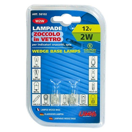 ΛΑΜΠΑ ΑΚΑΛΥΚΗ 12V/2W Τ10-Lampa-L5810.2 ΛΑΜΠΑ ΑΚΑΛΥΚΗ 12V/2W Τ10-Lampa-L5810.2