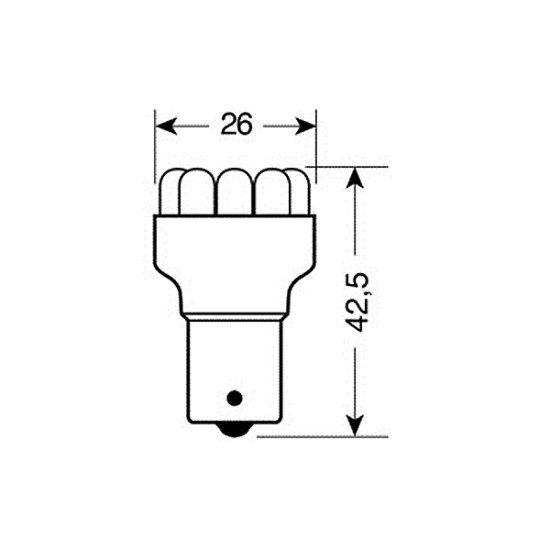 ΛΑΜΠΑ ΜΟΝΟΠΟΛΙΚΗ 11LED ΠΟΡΤΟΚΑΛΙ 12V-Lampa-L5837.0