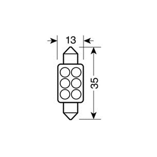 ΛΑΜΠΑΚΙ ΠΛΑΦΟΝΙΕΡΑΣ 6 LED 13x35mm-Lampa-L5842.9 ΛΑΜΠΑΚΙ ΠΛΑΦΟΝΙΕΡΑΣ 6 LED 13x35mm-Lampa-L5842.9