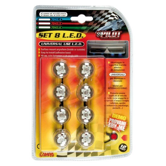 ΛΑΜΠΑΚΙΑ ΦΩΤΙΖΟΜΕΝΑ SET ΜΕ 8 LED 12V-Lampa-L7043.4 ΛΑΜΠΑΚΙΑ ΦΩΤΙΖΟΜΕΝΑ SET ΜΕ 8 LED 12V-Lampa-L7043.4
