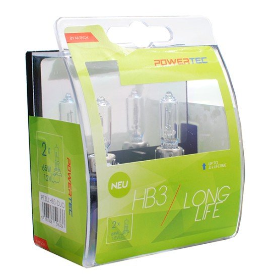 HB3 12V 65W 3.150K P20d POWERTEC LONG LIFE ΑΛΟΓΟΝΟΥ 2ΤΕΜ.-M-Tech-PTZLLHB3-DUO/MT