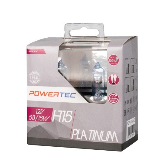 ΛΑΜΠΕΣ H15 12V 55/15W +130% POWERTEC PLATINUM mTECH - 2 Τεμ.-M-Tech-PTZPTH15-DUO/MT ΛΑΜΠΕΣ H15 12V 55/15W +130% POWERTEC PLATINUM mTECH - 2 Τεμ.-M-Tech-PTZPTH15-DUO/MT