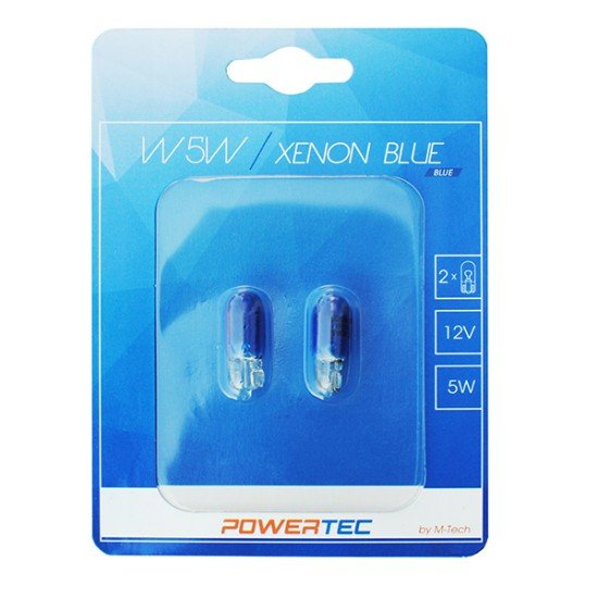 W5W 12V 5W W2,1x9,5d (ΚΑΡΦΩΤΟ ΑΚΑΛΥΚΟ)  POWERTEC XENON BLUE 2ΤΕΜ.-M-Tech-PTZXB12-02B/MT W5W 12V 5W W2,1x9,5d (ΚΑΡΦΩΤΟ ΑΚΑΛΥΚΟ)  POWERTEC XENON BLUE 2ΤΕΜ.-M-Tech-PTZXB12-02B/MT