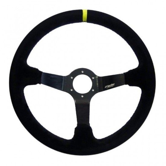 ΤΙΜΟΝΙ CARRERA ΤΡΙΑΚΤΙΝΟ 350 mm/ΠΑΧΟΣ 104 mm/BΑΘΟΣ 90 mm (ΜΑΥΡΟ ΣΟΥΕΝΤ ΜΕ ΚΙΤΡΙΝΗ ΡΙΓΑ)-Simoni Racing-SRCAR/350C ΤΙΜΟΝΙ CARRERA ΤΡΙΑΚΤΙΝΟ 350 mm/ΠΑΧΟΣ 104 mm/BΑΘΟΣ 90 mm (ΜΑΥΡΟ ΣΟΥΕΝΤ ΜΕ ΚΙΤΡΙΝΗ ΡΙΓΑ)-Simoni Racing-SRCAR/350C