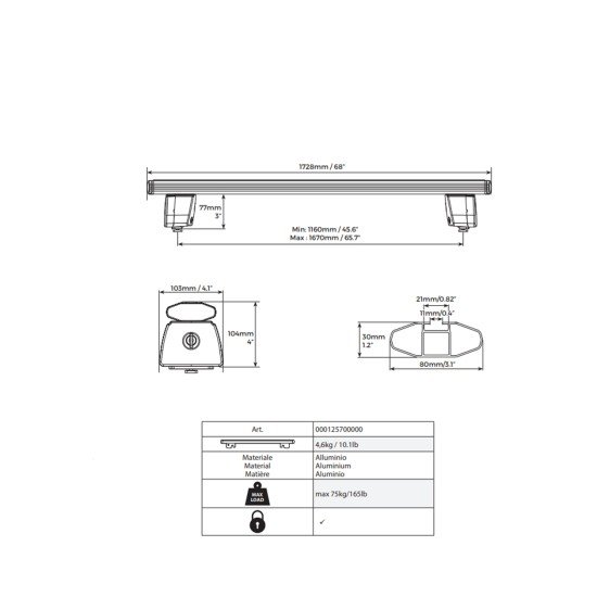 ΜΠΑΡΕΣ ΚΑΡΟΤΣΑΣ ΑΛΟΥΜΙΝΙΟΥ TBR - TRUCK BED RACK SYSTEM SILVER 172,8 cm ΣΕ ΑΣΗΜΙ ΧΡΩΜΑ ΓΙΑ PICKUP ΚΑΙ ΑΓΡΟΤΙΚΑ ΟΧΗΜΑΤΑ MENABO - 2 ΤΕΜ.-MENABO-12570/MB ΜΠΑΡΕΣ ΚΑΡΟΤΣΑΣ ΑΛΟΥΜΙΝΙΟΥ TBR - TRUCK BED RACK SYSTEM SILVER 172,8 cm ΣΕ ΑΣΗΜΙ ΧΡΩΜΑ ΓΙΑ PICKUP ΚΑΙ ΑΓΡΟΤΙΚΑ ΟΧΗΜΑΤΑ MENABO - 2 ΤΕΜ.-MENABO-12570/MB