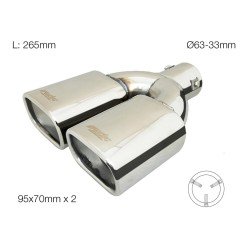ΑΚΡΟ (ΜΠΟΥΚΑ) ΕΞΑΤΜΙΣΗΣ ΔΙΠΛΗ ΧΡΩΜΙΟΥ 33>63mm (ΜΗΚΟΣ 265mm - ΔΙΑΜΕΤΡΟΣ ΕΞΩΤΕΡΙΚΗ 95x70mm X2  ) SIMONI RACING - 1 TEM.-Simoni Racing-SRTRX/101 ΑΚΡΟ (ΜΠΟΥΚΑ) ΕΞΑΤΜΙΣΗΣ ΔΙΠΛΗ ΧΡΩΜΙΟΥ 33>63mm (ΜΗΚΟΣ 265mm - ΔΙΑΜΕΤΡΟΣ ΕΞΩΤΕΡΙΚΗ 95x70mm X2  ) SIMONI RACING - 1 TEM.-Simoni Racing-SRTRX/101