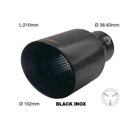 ΑΚΡΟ (ΜΠΟΥΚΑ) ΕΞΑΤΜΙΣΗΣ INOX ΜΑΥΡΗ ΣΤΡΟΓΓΥΛΗ 38>63mm (ΜΗΚΟΣ: 210mm/ ΔΙΑΜΕΤΡΟΣ ΕΞΩΤΕΡΙΚΗ 102mm) SIMONI RACING - 1 TEM.-Simoni Racing-SRTRX/106N ΑΚΡΟ (ΜΠΟΥΚΑ) ΕΞΑΤΜΙΣΗΣ INOX ΜΑΥΡΗ ΣΤΡΟΓΓΥΛΗ 38>63mm (ΜΗΚΟΣ: 210mm/ ΔΙΑΜΕΤΡΟΣ ΕΞΩΤΕΡΙΚΗ 102mm) SIMONI RACING - 1 TEM.-Simoni Racing-SRTRX/106N