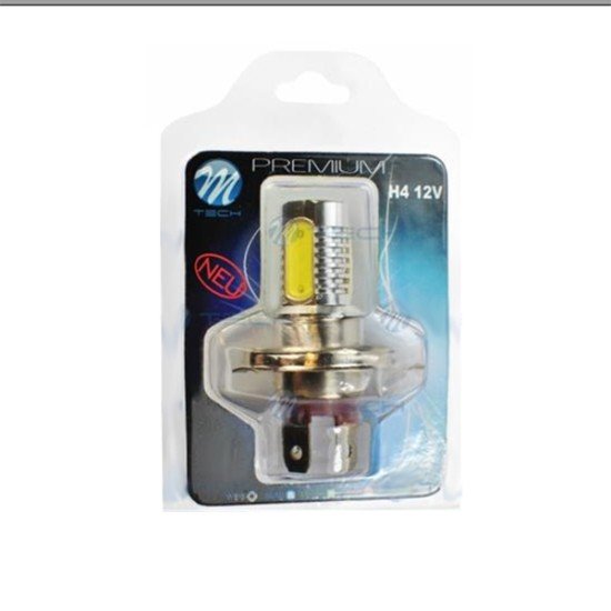 Λάμπα Η4 LED 4x1,5W HP 6W 12V Λευκή 1τεμ-M-Tech-LBX14/MT Λάμπα Η4 LED 4x1,5W HP 6W 12V Λευκή 1τεμ-M-Tech-LBX14/MT