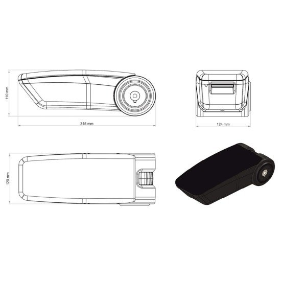 Ολοκληρωμένος Τεμπέλης Καθίσματος ARMSTER 3 SEAT MOUNTED για Ford Transit Connect LHD 2018+ από Πλαστικό και Vegan Δέρμα σε Μαύρο Χρώμα RATI - 1 τεμ.-Rati-V01085/RT