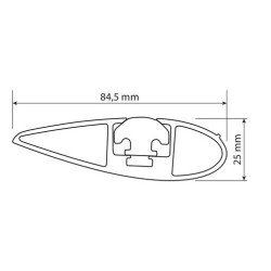 Μπάρες Οροφής Αλουμινίου  THROUGH BAR STANDARD 109cm με Κλείδωμα-YAKIMA-YS15W Μπάρες Οροφής Αλουμινίου  THROUGH BAR STANDARD 109cm με Κλείδωμα-YAKIMA-YS15W