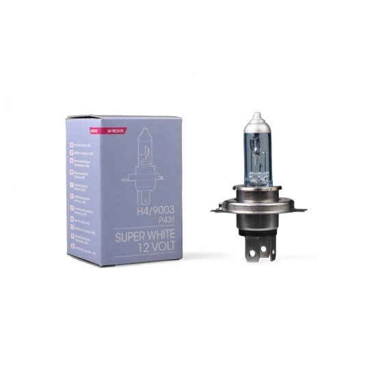 H4 12V 60/55W P43t-38 COLOR SUPERWHITE 1ΤΕΜ. M-TECH-M-Tech-ZSW4/MT H4 12V 60/55W P43t-38 COLOR SUPERWHITE 1ΤΕΜ. M-TECH-M-Tech-ZSW4/MT