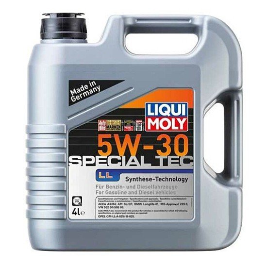 LIQUI MOLY Special Tec, LL Λάδι κινητήρα
5W-30, 4l, Συνθετικό λάδι LIQUI MOLY Special Tec, LL Λάδι κινητήρα
5W-30, 4l, Συνθετικό λάδι