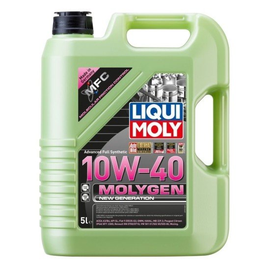 LIQUI MOLY Molygen, New Generation Λάδι κινητήρα
10W-40, 5l, εν μέρει συνθετικό λάδι LIQUI MOLY Molygen, New Generation Λάδι κινητήρα
10W-40, 5l, εν μέρει συνθετικό λάδι