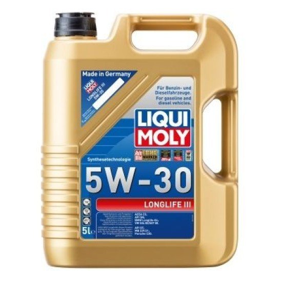 LIQUI MOLY Longlife III Λάδι κινητήρα
5W-30, 5l, Συνθετικό λάδι LIQUI MOLY Longlife III Λάδι κινητήρα
5W-30, 5l, Συνθετικό λάδι