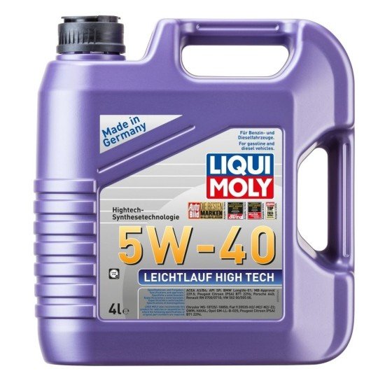 LIQUI MOLY Leichtlauf, High Tech Λάδι κινητήρα
5W-40, 4l LIQUI MOLY Leichtlauf, High Tech Λάδι κινητήρα
5W-40, 4l