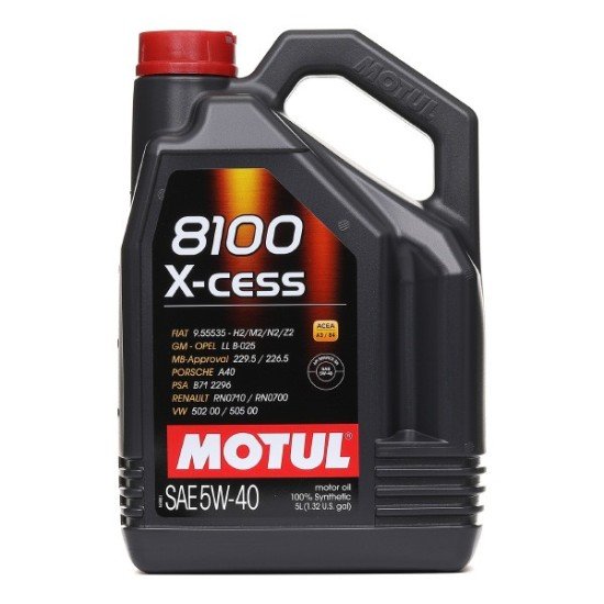 MOTUL 8100, X-cess Λάδι κινητήρα
5W-40, 5l MOTUL 8100, X-cess Λάδι κινητήρα
5W-40, 5l
