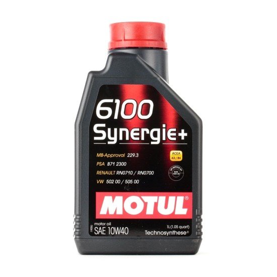 MOTUL SYNERGIE+ Λάδι κινητήρα
10W-40, 1l, εν μέρει συνθετικό λάδι MOTUL SYNERGIE+ Λάδι κινητήρα
10W-40, 1l, εν μέρει συνθετικό λάδι