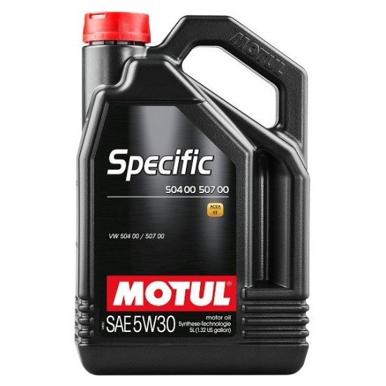 MOTUL SPECIFIC, 504 00 507 00 Λάδι κινητήρα
5W-30, 5l MOTUL SPECIFIC, 504 00 507 00 Λάδι κινητήρα
5W-30, 5l