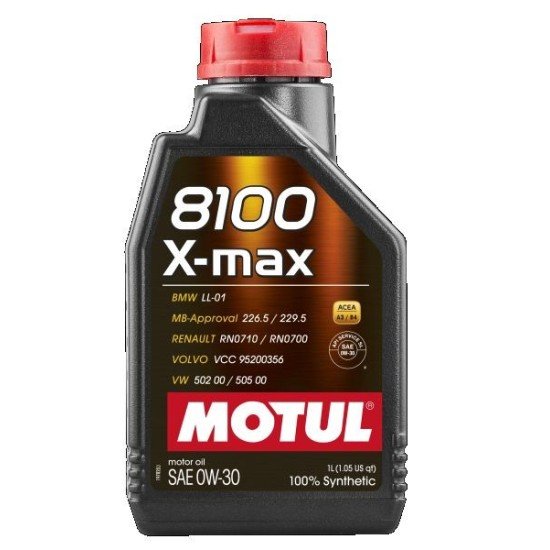 MOTUL 8100, X-MAX Λάδι κινητήρα
0W-30, 1l MOTUL 8100, X-MAX Λάδι κινητήρα
0W-30, 1l