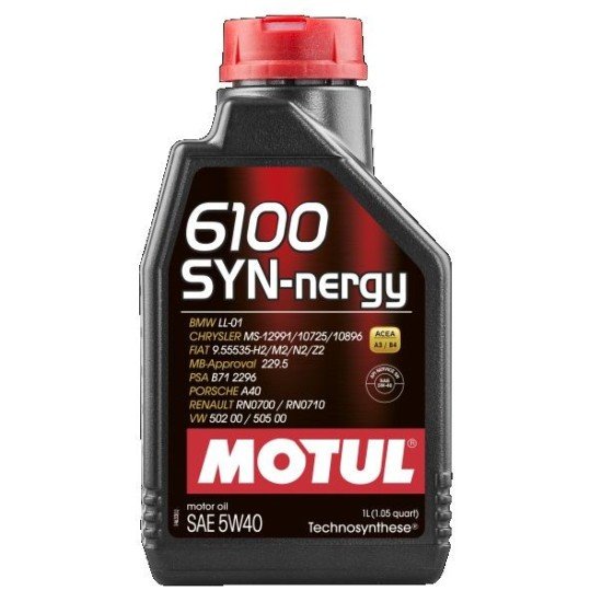MOTUL 6100, SYN-NERGY Λάδι κινητήρα
5W-40, 1l MOTUL 6100, SYN-NERGY Λάδι κινητήρα
5W-40, 1l
