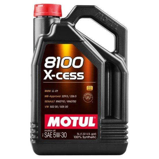 MOTUL 8100, X-CESS Λάδι κινητήρα
5W-30, 5l, Πλήρως συνθετικό λάδι MOTUL 8100, X-CESS Λάδι κινητήρα
5W-30, 5l, Πλήρως συνθετικό λάδι