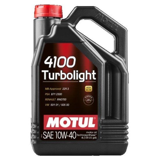 MOTUL TURBOLIGHT Λάδι κινητήρα
10W-40, 4l, εν μέρει συνθετικό λάδι MOTUL TURBOLIGHT Λάδι κινητήρα
10W-40, 4l, εν μέρει συνθετικό λάδι