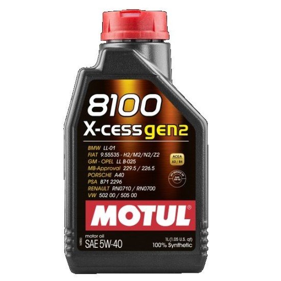 MOTUL 8100, X-CESS GEN2 Λάδι κινητήρα
5W-40, 1l MOTUL 8100, X-CESS GEN2 Λάδι κινητήρα
5W-40, 1l