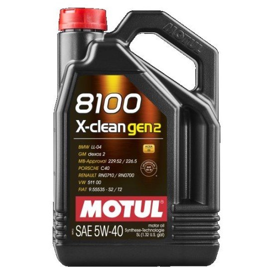 MOTUL 8100, X-clean gen2 Λάδι κινητήρα
5W-40, 5l MOTUL 8100, X-clean gen2 Λάδι κινητήρα
5W-40, 5l