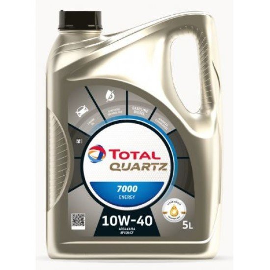 Εν μέρει συνθετικό λάδι TotalEnergies Quartz 7000 Energy 10W40 5L 217265 Εν μέρει συνθετικό λάδι TotalEnergies Quartz 7000 Energy 10W40 5L 217265
