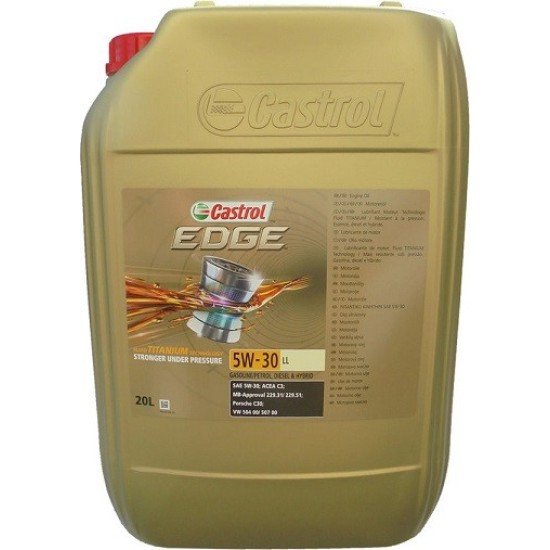 CASTROL EDGE, LL Λάδι κινητήρα
5W-30, 20l, Συνθετικό λάδι CASTROL EDGE, LL Λάδι κινητήρα
5W-30, 20l, Συνθετικό λάδι