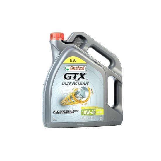 CASTROL GTX, Ultraclean A3/B4 Λάδι κινητήρα
10W-40, 5l, εν μέρει συνθετικό λάδι CASTROL GTX, Ultraclean A3/B4 Λάδι κινητήρα
10W-40, 5l, εν μέρει συνθετικό λάδι