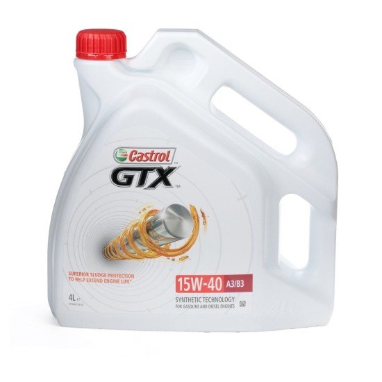 CASTROL GTX, A3/B3 Λάδι κινητήρα
15W-40, 4l, Oρυκτέλαιο CASTROL GTX, A3/B3 Λάδι κινητήρα
15W-40, 4l, Oρυκτέλαιο