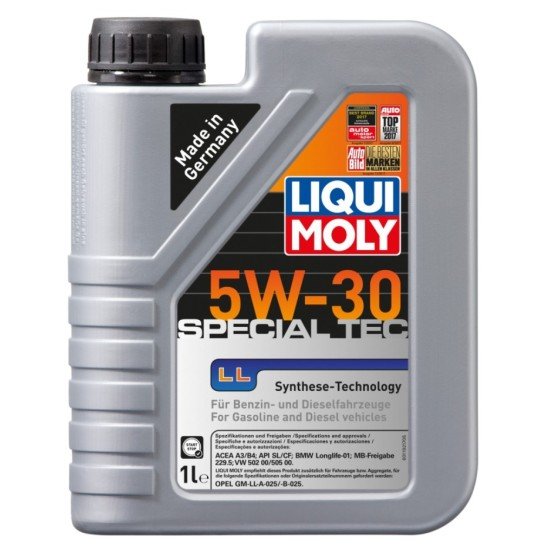 LIQUI MOLY Special Tec, LL Λάδι κινητήρα
5W-30, 1l, Συνθετικό λάδι LIQUI MOLY Special Tec, LL Λάδι κινητήρα
5W-30, 1l, Συνθετικό λάδι
