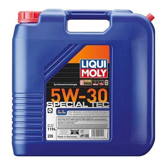 LIQUI MOLY Special Tec, LL Λάδι κινητήρα
5W-30, 20l, Συνθετικό λάδι LIQUI MOLY Special Tec, LL Λάδι κινητήρα
5W-30, 20l, Συνθετικό λάδι