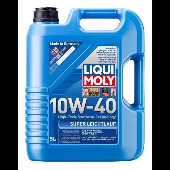 LIQUI MOLY Leichtlauf, Super Λάδι κινητήρα
10W-40, 5l, εν μέρει συνθετικό λάδι LIQUI MOLY Leichtlauf, Super Λάδι κινητήρα
10W-40, 5l, εν μέρει συνθετικό λάδι