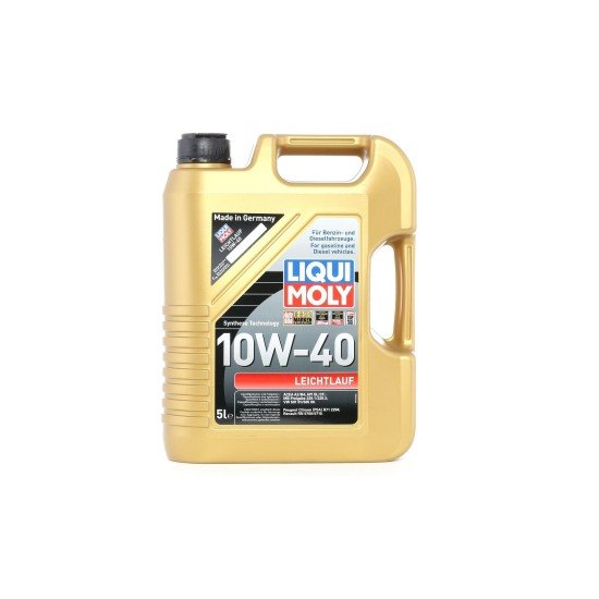 LIQUI MOLY Leichtlauf Λάδι κινητήρα
10W-40, 5l, εν μέρει συνθετικό λάδι LIQUI MOLY Leichtlauf Λάδι κινητήρα
10W-40, 5l, εν μέρει συνθετικό λάδι