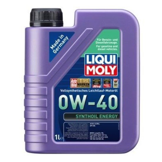 LIQUI MOLY Synthoil, Energy Λάδι κινητήρα
0W-40, 1l, Συνθετικό λάδι LIQUI MOLY Synthoil, Energy Λάδι κινητήρα
0W-40, 1l, Συνθετικό λάδι