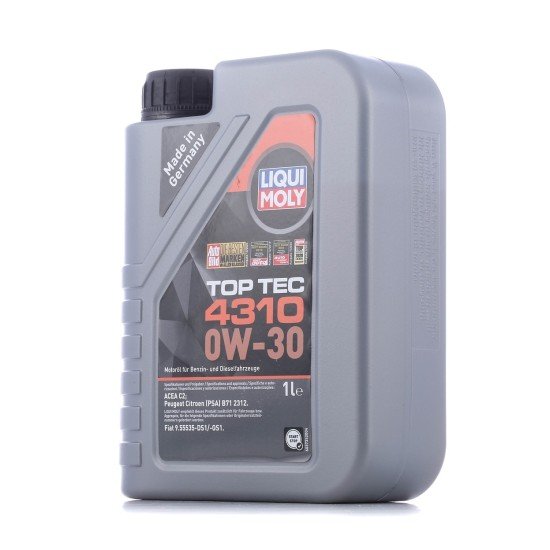 LIQUI MOLY Top Tec, 4310 Λάδι κινητήρα
0W-30, 1l LIQUI MOLY Top Tec, 4310 Λάδι κινητήρα
0W-30, 1l