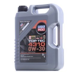 LIQUI MOLY Top Tec, 4310 Λάδι κινητήρα
0W-30, 5l LIQUI MOLY Top Tec, 4310 Λάδι κινητήρα
0W-30, 5l